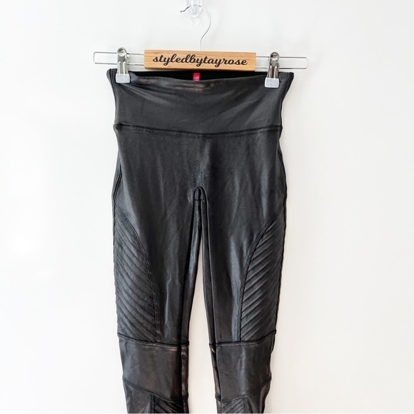 Spanx Faux Leather Moto Leggings - Picture 6 of 13